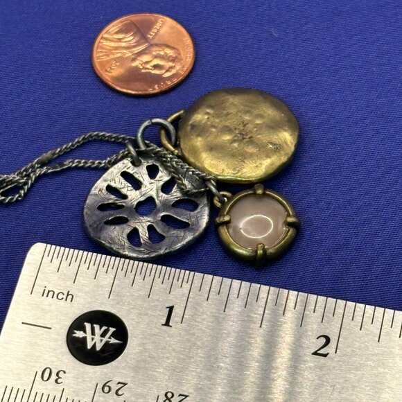 J. Jill 3-Charm Pendant Necklace.  Original Tag. - Picture 6 of 7